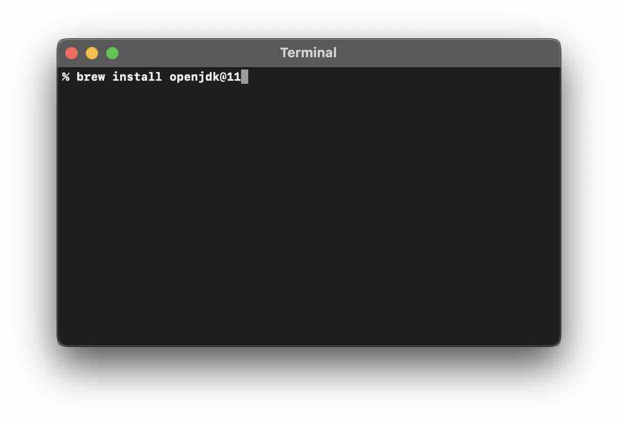 Install OpenJDK using brew command